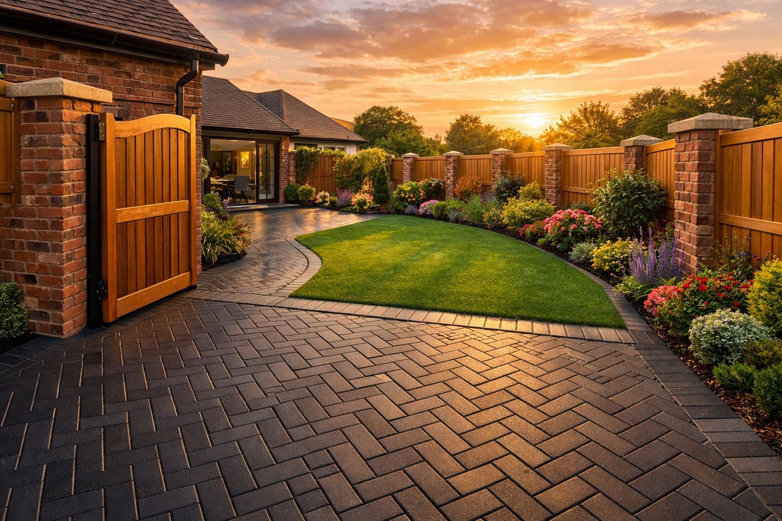 Luxury landscaping build